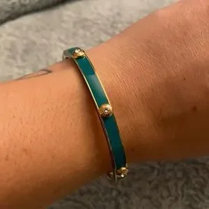 henri bendel | Jewelry | Henri Bendel Green Enamel And Gold  display picture 3